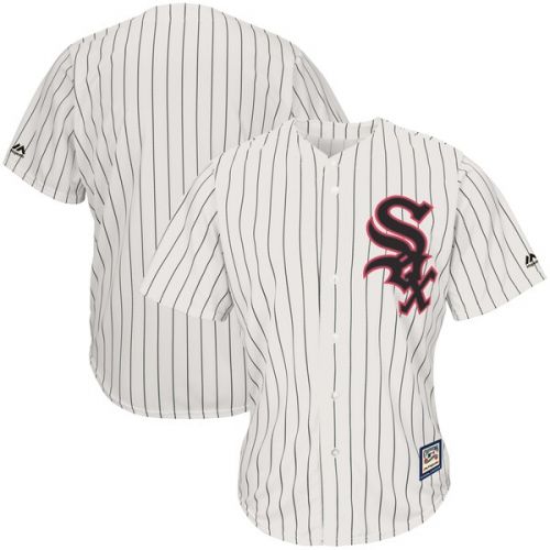  Men's Chicago White Sox Majestic Alternate CreamBlack Cooperstown Cool Base Replica Team Jersey