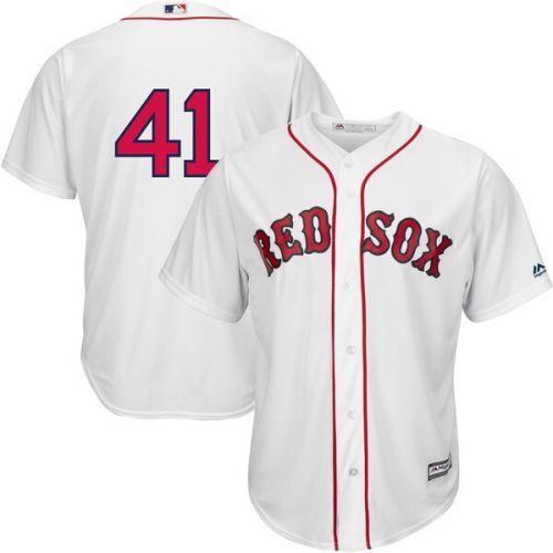  Men's Boston Red Sox Chris Sale Majestic White Home Official Cool Base Replica Player Jersey