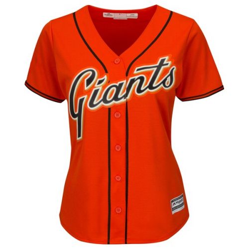  Women's San Francisco Giants Madison Bumgarner Majestic Alternate Orange Cool Base Player Jersey