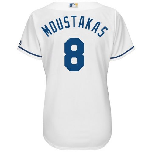  Women's Kansas City Royals Mike Moustakas Majestic White Home Cool Base Player Jersey