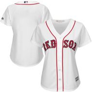 Women's Boston Red Sox Majestic White Home Plus Size Cool Base Jersey