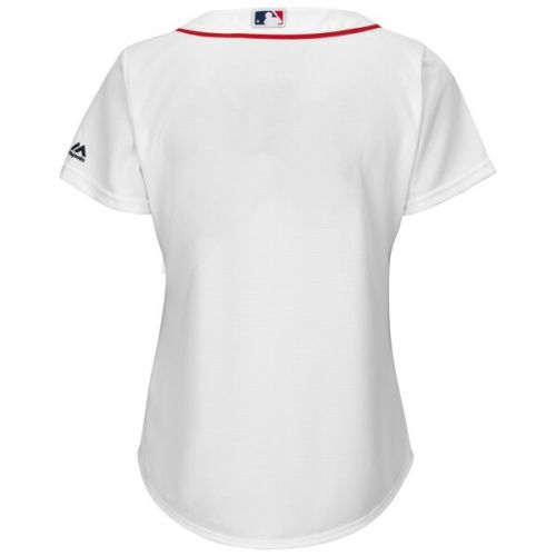  Women's Boston Red Sox Majestic White Home Plus Size Cool Base Jersey