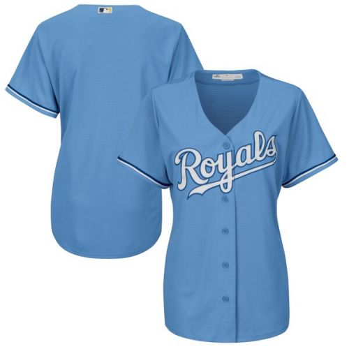  Women's Kansas City Royals Majestic Light Blue Alternate Cool Base Jersey