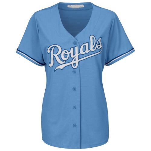  Women's Kansas City Royals Majestic Light Blue Alternate Cool Base Jersey