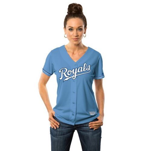  Women's Kansas City Royals Majestic Light Blue Alternate Cool Base Jersey