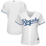 Women's Kansas City Royals Majestic White Home Plus Size Cool Base Team Jersey