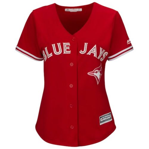  Women's Toronto Blue Jays Josh Donaldson Majestic Scarlet 2017 Cool Base Replica Player Jersey