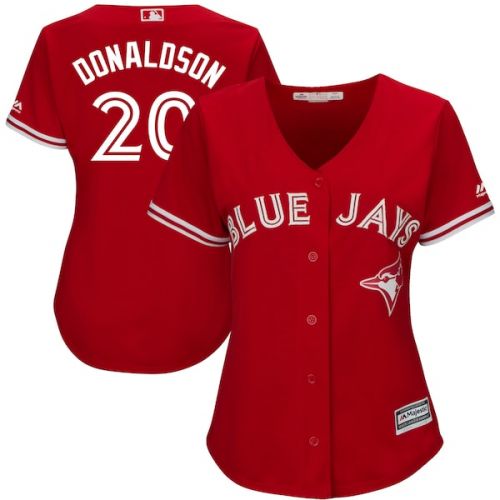  Women's Toronto Blue Jays Josh Donaldson Majestic Scarlet 2017 Cool Base Replica Player Jersey