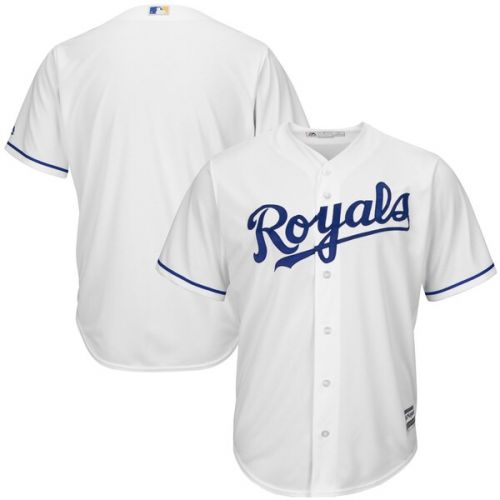  Men's Kansas City Royals Majestic White Home Big & Tall Cool Base Team Jersey