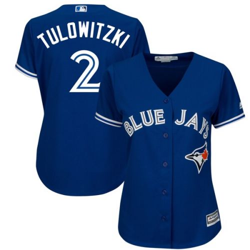  Women's Toronto Blue Jays Troy Tulowitzki Majestic Royal Alternate Cool Base Player Jersey