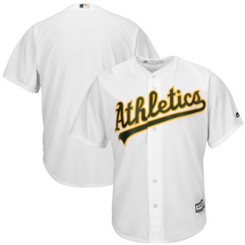  Men's Oakland Athletics Majestic White Home Big & Tall Cool Base Team Jersey