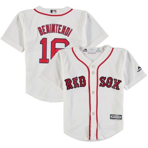  Toddler Boston Red Sox Andrew Benintendi Majestic White Home Official Cool Base Player Jersey