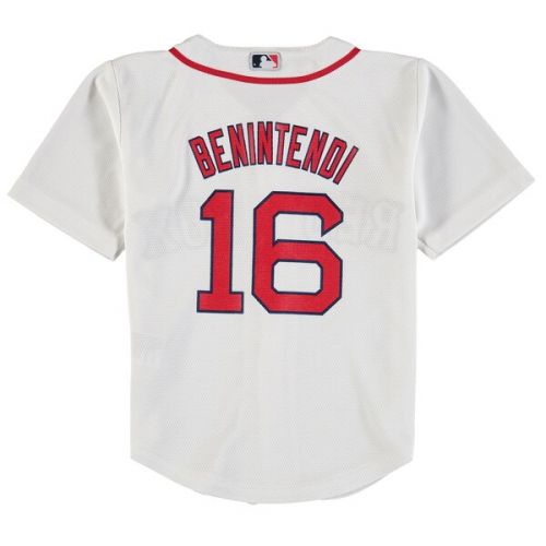  Toddler Boston Red Sox Andrew Benintendi Majestic White Home Official Cool Base Player Jersey