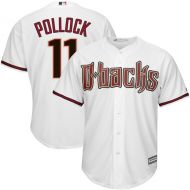 Men's Arizona Diamondbacks AJ Pollock Majestic WhiteSedona Red Home Cool Base Player Jersey