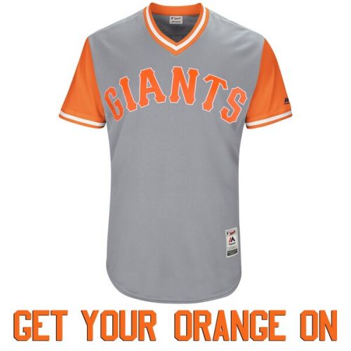  Men's San Francisco Giants Buster Posey "Buster" Majestic Gray 2017 Players Weekend Authentic Jersey