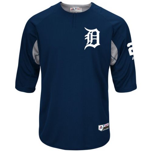  Men's Detroit Tigers Miguel Cabrera Majestic Navy Authentic Collection On-Field Player Batting Practice Jersey