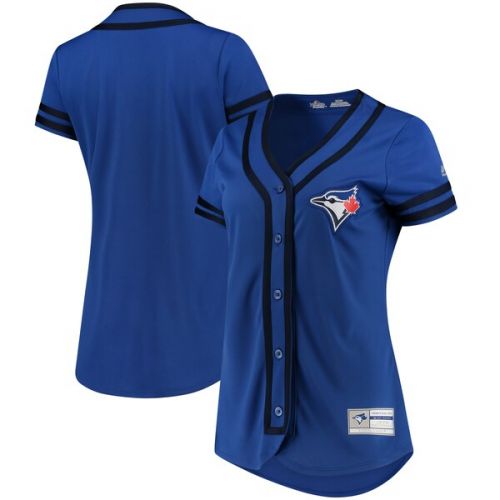  Women's Toronto Blue Jays Majestic RoyalNavy Absolute Victory Fashion Team Jersey