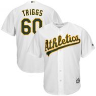Men's Oakland Athletics Andrew Triggs Majestic White Home Cool Base Jersey