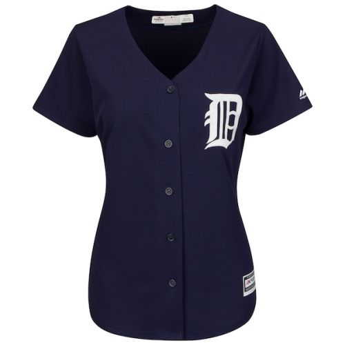  Women's Detroit Tigers Miguel Cabrera Majestic Fashion Navy Plus Size Cool Base Player Jersey