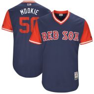 Men's Boston Red Sox Mookie Betts "Mookie" Majestic Navy 2017 Players Weekend Authentic Jersey