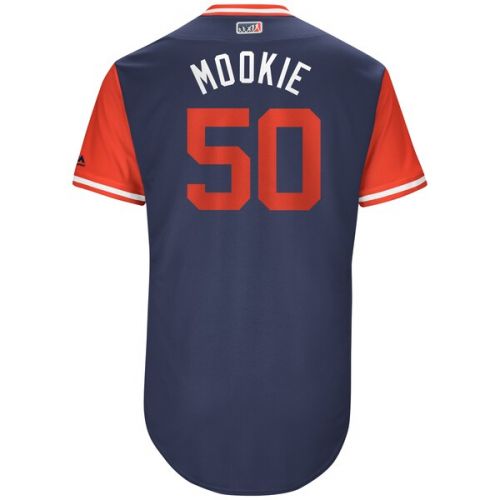  Men's Boston Red Sox Mookie Betts "Mookie" Majestic Navy 2017 Players Weekend Authentic Jersey