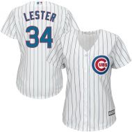 Women's Chicago Cubs Jon Lester Majestic White Home Cool Base Player Jersey