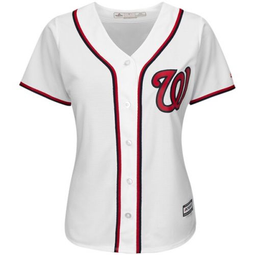  Women's Washington Nationals Majestic White Plus Size Home Cool Base Team Jersey