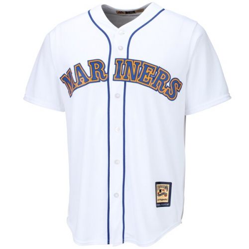  Men's Seattle Mariners Majestic White Home Cooperstown Cool Base Team Jersey