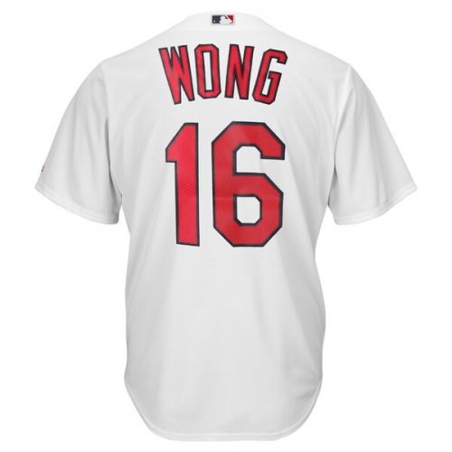  Men's St. Louis Cardinals Kolten Wong Majestic White Home Cool Base Player Jersey