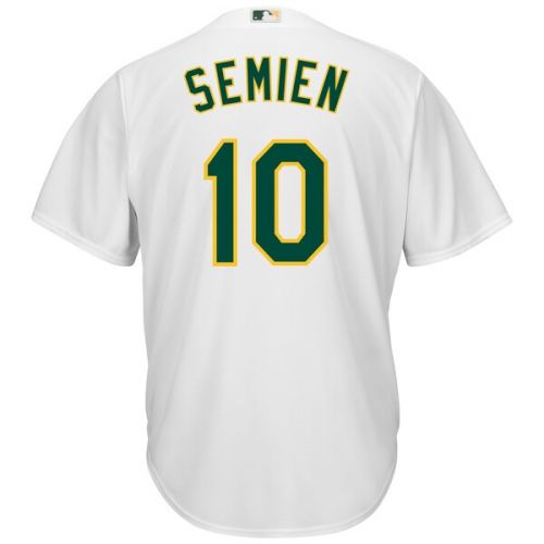  Men's Oakland Athletics Marcus Semien Majestic White Cool Base Player Jersey