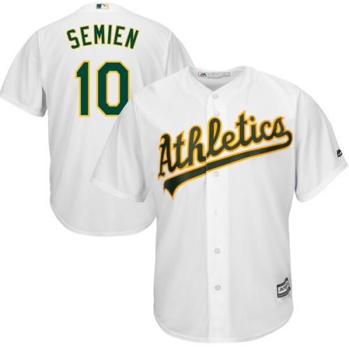  Men's Oakland Athletics Marcus Semien Majestic White Cool Base Player Jersey