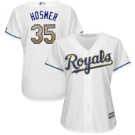 Women's Kansas City Royals Eric Hosmer Majestic White 2017 Home Cool Base Replica Jersey