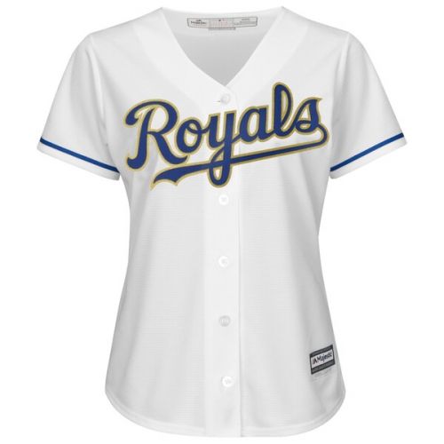  Women's Kansas City Royals Eric Hosmer Majestic White 2017 Home Cool Base Replica Jersey