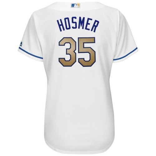  Women's Kansas City Royals Eric Hosmer Majestic White 2017 Home Cool Base Replica Jersey