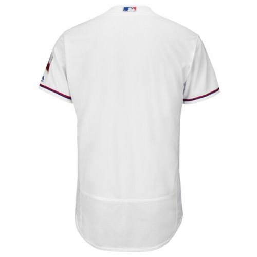  Texas Rangers Majestic Home White Flex Base Authentic Collection Team Jersey