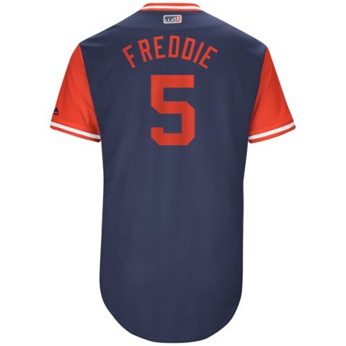  Men's Atlanta Braves Freddie Freeman "Freddie" Majestic Navy 2017 Players Weekend Authentic Jersey