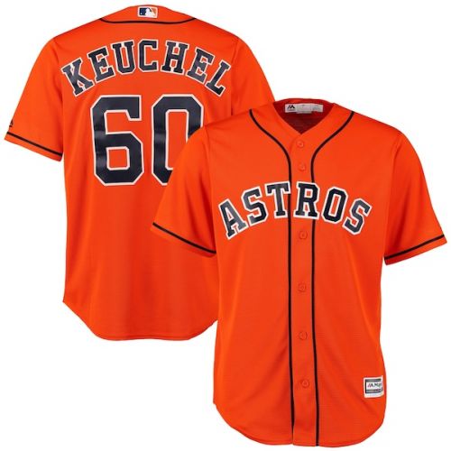  Men's Houston Astros Dallas Keuchel Majestic Orange Alternate Cool Base Player Jersey