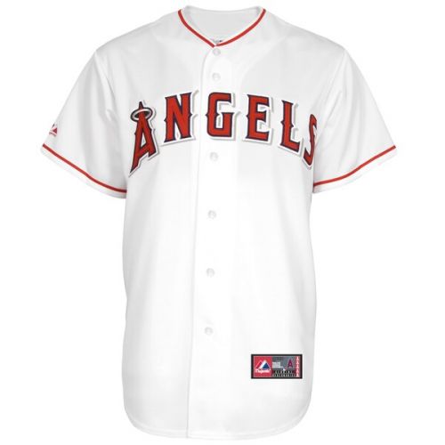  Men's Los Angeles Angels CJ Wilson Majestic White Home Replica Player Jersey