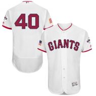 Men's San Francisco Giants Madison Bumgarner Majestic White Fashion Stars & Stripes Flex Base Player Jersey