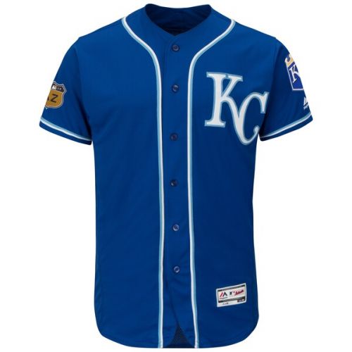  Men's Kansas City Royals Salvador Perez Majestic Royal 2017 Spring Training Authentic Flex Base Player Jersey