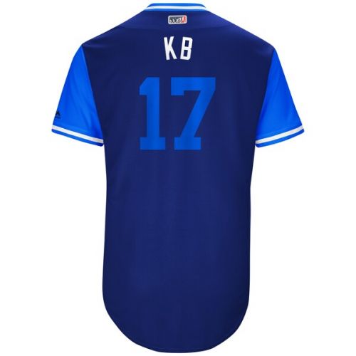  Men's Chicago Cubs Kris Bryant "KB" Majestic Navy 2017 Players Weekend Authentic Jersey
