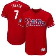 Men's Philadelphia Phillies Maikel Franco Majestic Scarlet 2017 Spring Training Authentic Flex Base Player Jersey