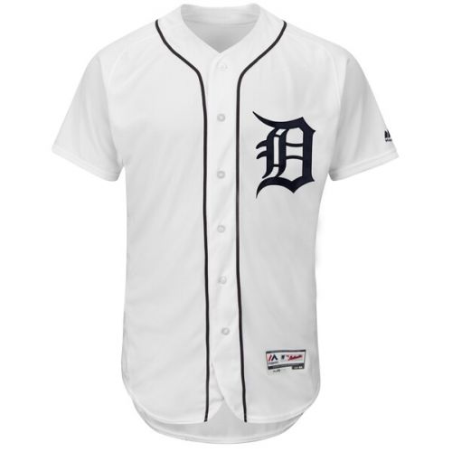  Men's Detroit Tigers Victor Martinez Majestic White 2018 Home Flex Base Authentic Collection Player Jersey