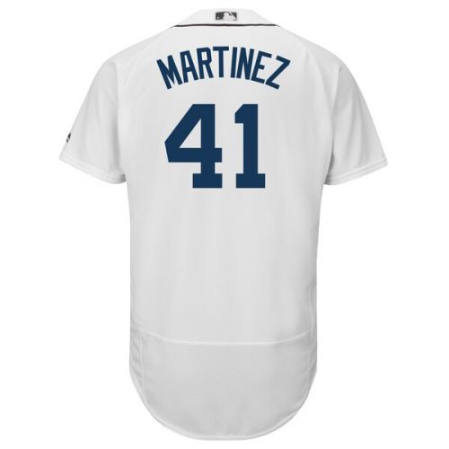  Men's Detroit Tigers Victor Martinez Majestic White 2018 Home Flex Base Authentic Collection Player Jersey