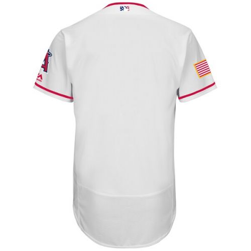  Men's Los Angeles Angels Majestic White 2017 Stars & Stripes Authentic Collection Flex Base Team Jersey