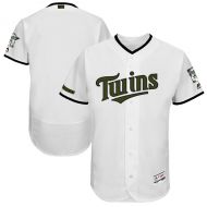 Men's Minnesota Twins Majestic White 2017 Memorial Day Authentic Collection Flex Base Team Jersey