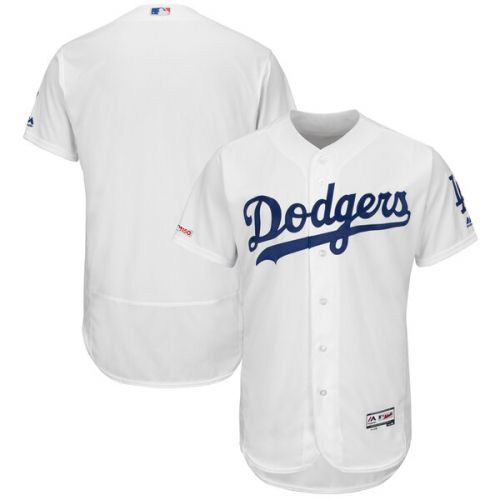  Men's Los Angeles Dodgers Majestic Home White Flex Base Authentic Collection Team Jersey