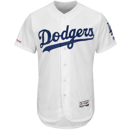  Men's Los Angeles Dodgers Majestic Home White Flex Base Authentic Collection Team Jersey