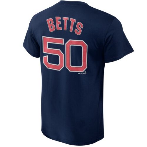  Youth Boston Red Sox Mookie Betts Majestic Navy Player Name & Number T-Shirt