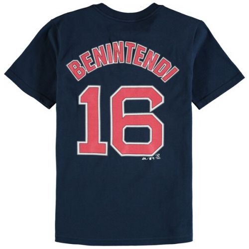  Youth Boston Red Sox Andrew Benintendi Majestic Navy Player Name & Number T-Shirt